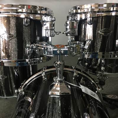 Tama Starclassic Performer B/B Black Clouds Silver Linings 4 piece shell kit w/ matching snare image 3