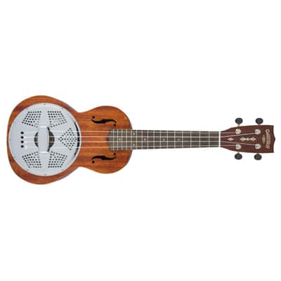 Gretsch G9112 4-String Right-Handed Resonator-Ukulele with Ovangkol Fingerboard, Includes Deluxe Fitted Gig Bag (Honey Mahogany Stain) image 3