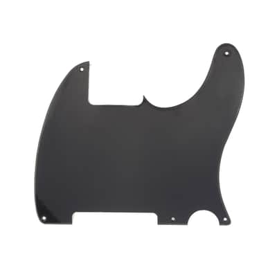 Carparelli Vintage Esquire 5 Hole Tele® Pickguard RH 1 Ply Gloss Black image 1