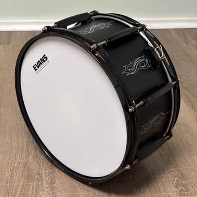 Pearl JJ1365 Joey Jordison Signature 13x6.5" Steel Snare Drum with SKB Padded Bag 2010s - Matte Black with Slipknot Logo image 21