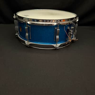 Ludwig Jazz Festival 14" x 5" 1965 - Blue Sparkle image 4