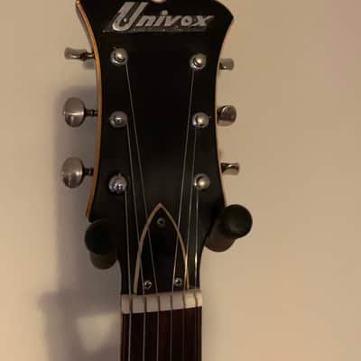 RARE MIJ Univox Vintage 1960s Coily Semi Hollow 335 Electric Guitar w/ Trem & Case! image 5