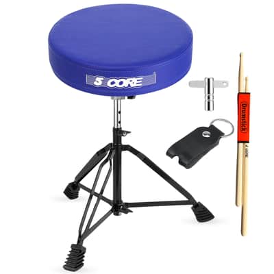 5 Core Drum Throne 3" Padded Drum Seat Height Adjustable Drumming Chair for Practice and Performance image 1