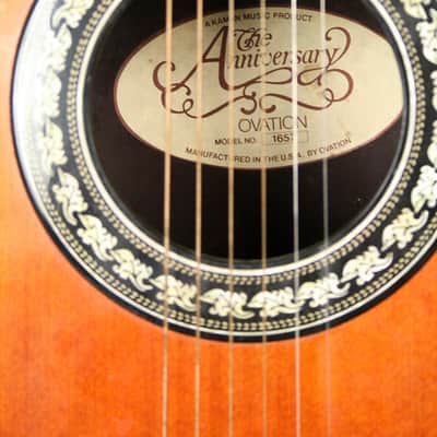1981 OVATION 1657 The Anniversary Acoustic Electric Guitar Walnut OHSC! image 3