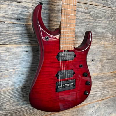 Ernie Ball Music Man JP15 7-String Electric Guitar - Red Tide Flame image 3