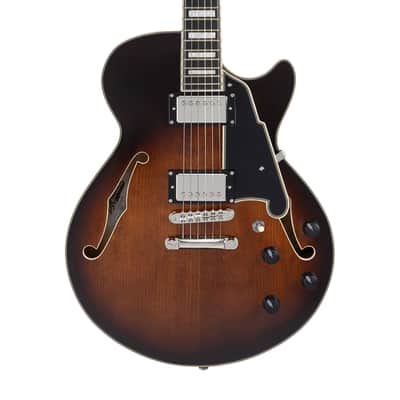D'Angelico Premier SS Electric Guitar w/Gig Bag - Brown Burst - B-Stock image 1