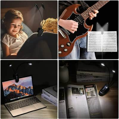 2 PACK -  NEW OEM Sheet Music Stand with Light, DMS-1 Portable Metal Ipad Music Stand, Tabletop Music Book Stand image 5
