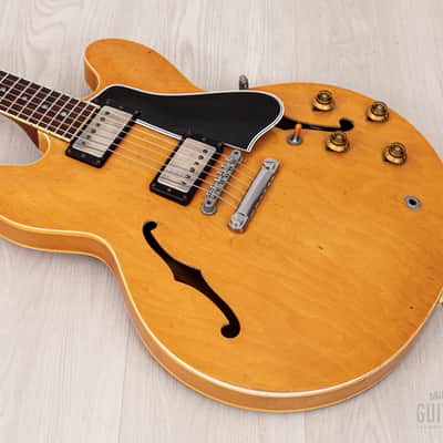 1958 Gibson ES-335 TDN Vintage Semi-Hollow Blonde Thin Top w/ PAFs, Case image 12