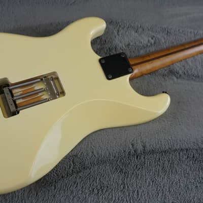 1985 ESP Japan Custom Craft House Super Strat Rare Early Pre-LTD Birdseye Maple Floyd Rose White image 14