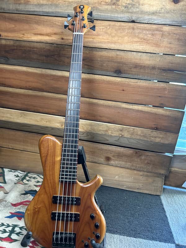 Chris Stambaugh Music Designs 5 String Bass - Koa top birdseye maple neck image 1