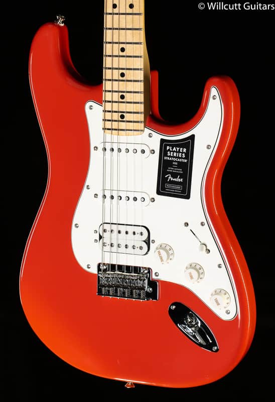 Fender Limited Edition Player Stratocaster HSS Maple Fingerboard Fiesta Red with Matching Headstock (345) image 1