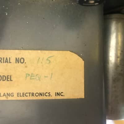 Super Rare,  Vintage LANG  PEQ-1, Tube Eq, 1960’s , serial #113, collectors item! image 5