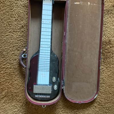 Magnatone Varsity Lap Steel and Amp Set 1950 Grey Pearloid image 3