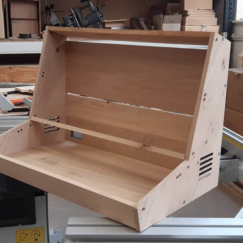 10u 104HP Solid Oak Eurorack Case by 2 Many Synth (In stock, finish to choose!) image 1