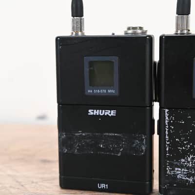 Shure UR4D Wireless Receiver w/ two UR1 Bodypack Transmitters - H4 Band CG0077F image 14