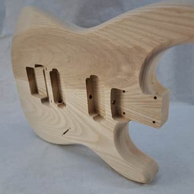 Unfinished Ash HxH guitar body - for Fender Strat Stratocaster neck Floyd Rose J2419 image 7