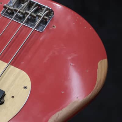 Fender Road Worn 50's Precision Bass Fiesta Red Seymour Duncan Pickups Electric Bass image 13