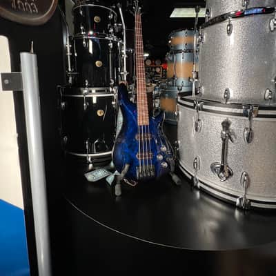 Schecter Guitar Research Omen Elite 4 / Four String Electric Bass Guitar in See-Thru Blue Burst with Hardshell Case (RM 2) image 7