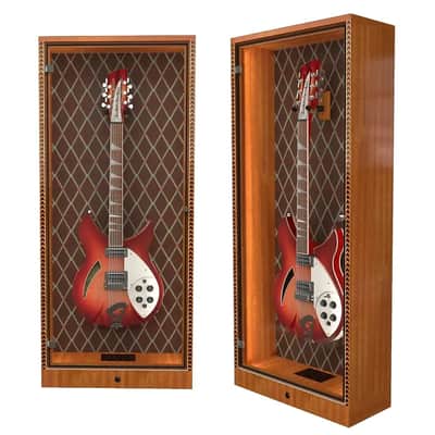 A&S Crafted Products SCX-DG The ShowCase™ Deluxe Guitar Display Case – LED Lighting, Humidity Controlled – For Acoustic & Electric Guitars - Made in USA image 1