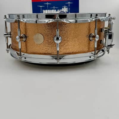 Montineri Custom Drums: 14” x 5” 10-COB Lug Copper Sparkle Snare image 3