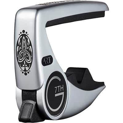 G7th Performance 3 Capo -  ART Celtic Design Silver 6 String String Adaptive Radius Guitar Capo image 1