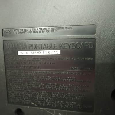 YAMAHA PSR-47 SYNTH KEYBOARD 1990 MIDI PROGRAMMED HARD CASE image 15