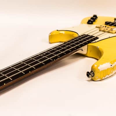 1984 Vintage Hamer Cruise 4 String Electric Jazz Bass Guitar - Aged White image 6