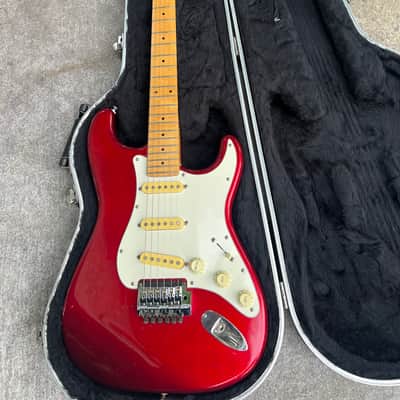 1987 Fender Made in Japan Stratocaster Kahler tremolo- Red Sparkle image 2