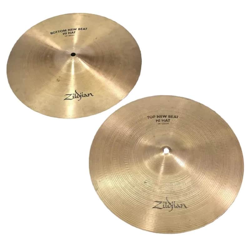 Used Zildjian A New Beat Hi Hat Cymbals 14" - Good image 1