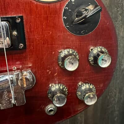 Vintage 1966-69 Gibson EB-3 Bass in Cherry Finish Reset Neck w/ Period-Adjacent Aftermarket Case in Good Condition! image 4