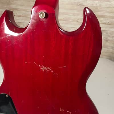 Greco EB-550 SG Bass 1983 - Cherry Red image 11