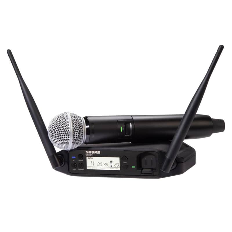 Shure GLXD24+ Dual Band Digital Wireless System with SM58 Handheld Microphone, Z3: 2.4/5.8GHz image 1