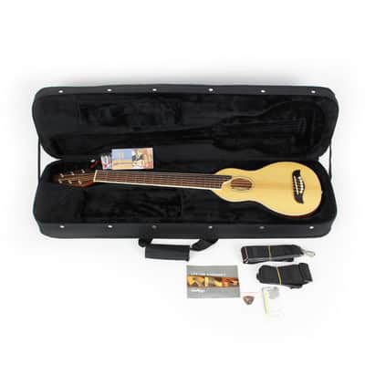 Washburn RO10E Rover Acoustic-Electric Travel Guitar in Natural with Case image 7