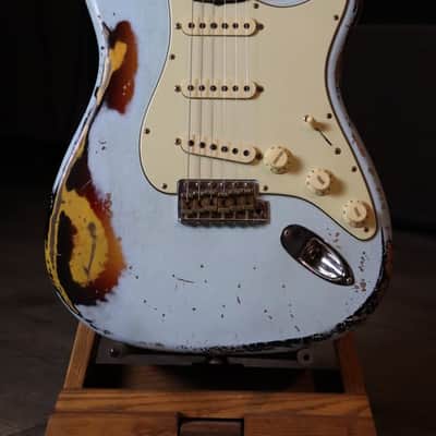 Fender Custom shop'61 Heavy Relic Sonic blue Over sunburst 2024 image 1