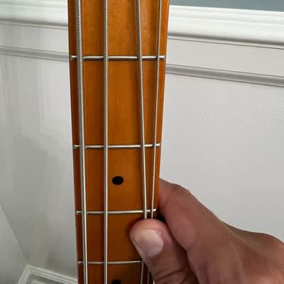 Squier 50s Vibe Precision Sting bass sunburst 2021 electric bass guitar image 7