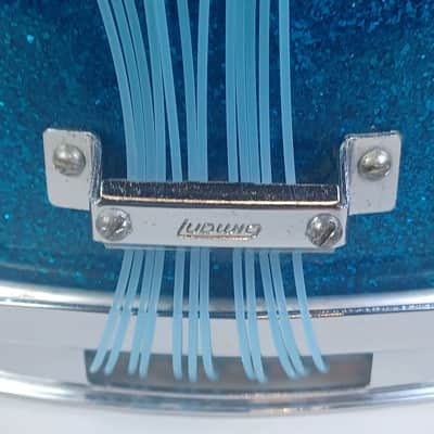 WFL Drums 12x15"Marching Snare Drum Blue Sparkle Chrome Ludwig 3ply African Mh50 image 7