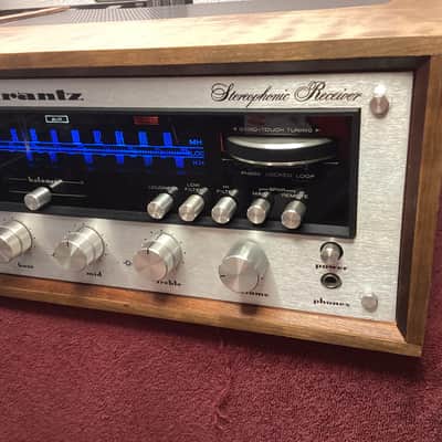 Marantz Model 2250B 50-Watt Stereo Solid-State Receiver 1976 - 1977 - Silver with Wood Case image 7