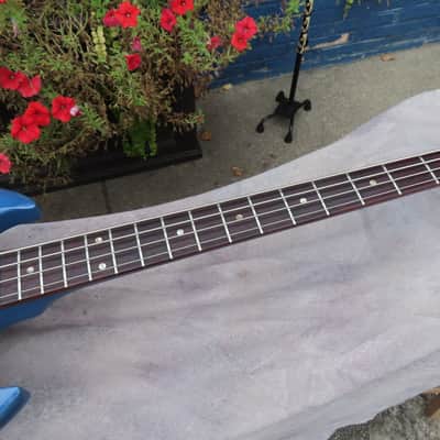 GIBSON EBO early 1970 PELHAM BLUE SLOTTED HEADSTOCK ORIGINAL refinished image 12