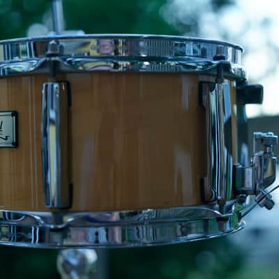 Pearl M1060 10x6" Maple Popcorn Snare Drum 2010s - Clear finish image 3