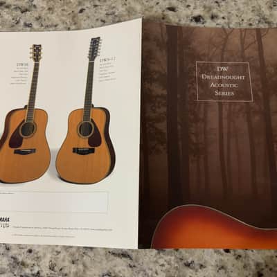 Yamaha DW Dreadnought Acoustic Brochure DW6 DW8 1999 DW8VRS DW10 image 4