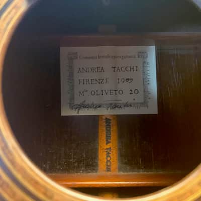 Andrea Tacchi Konzert / Klassik Gitarre Classic Concert Master Guitar Firenze 1989 TOP! image 4