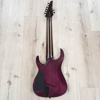 Legator Ninja N8FX Multi-Scale 8-String Guitar, Ebony Fretboard, Blood Moon image 6