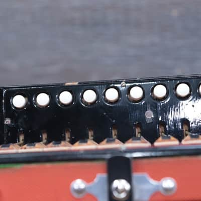 Gagné & Frère 2-Bass 10-Treble Button "D" Red & Black Diatonic Accordion w/Case image 14