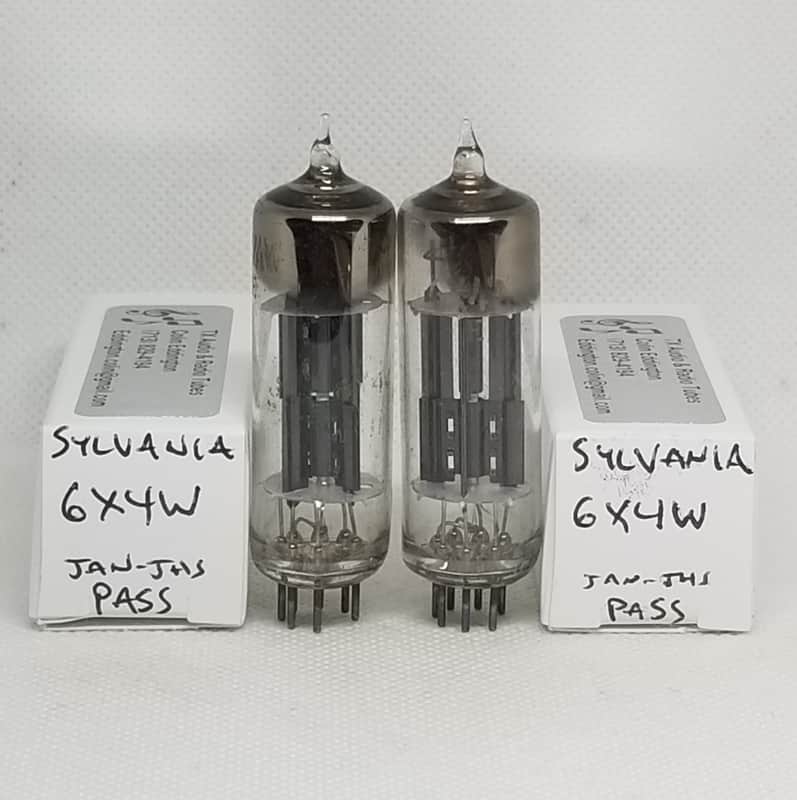 Sylvania JAN 6X4W Matched Pair NOS Rectifier 6X4 6X4W EZ90 image 1