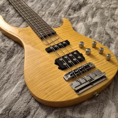 Rogue LX408 Pro - 8-String Double Course Bass - Active/Passive - 2010s - Natural / Yellow Flamed Maple - w/ Hardshell Case image 3