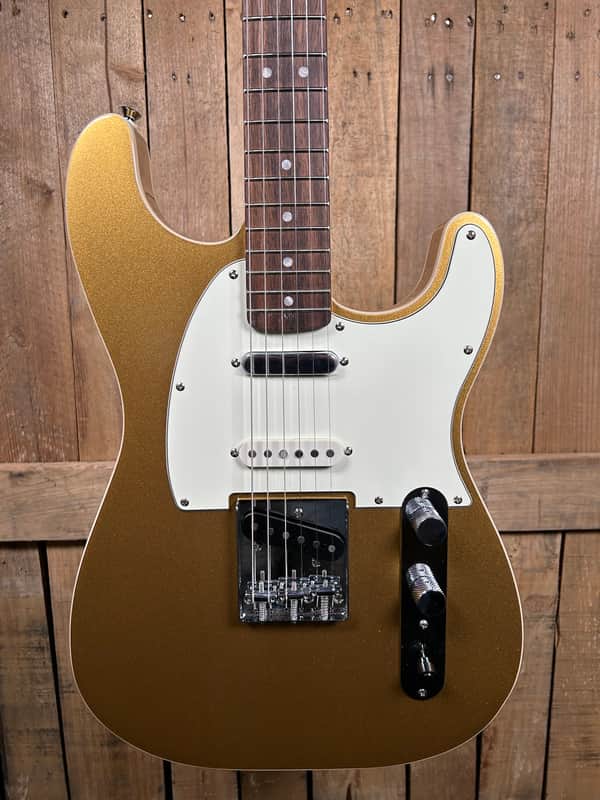 Squier Paranormal Custom Nashville Stratocaster Electric Guitar - Aztec Gold image 1