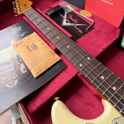 2026 Fender Custom Shop '62 Stratocaster HSS Heavy Relic - Vintage White image 19
