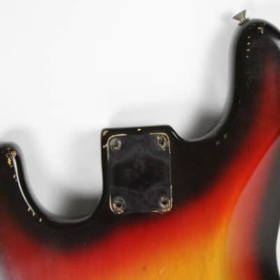 1969 Vintage Fender Jazz Bass Alder 4-Bolt Sunburst BODY ~Original Finish~ 1960s USA Early-CBS image 5
