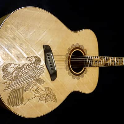 Blueberry Handmade Fanned Fret (Multi-Scale) Acoustic Guitar Jumbo Size Built to Order image 4