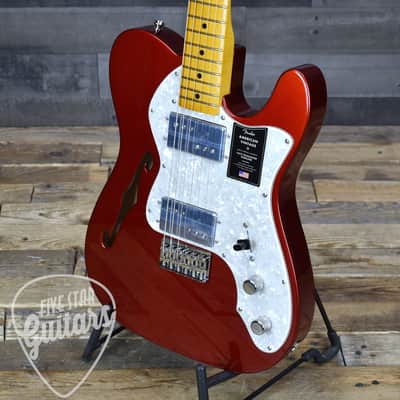 Mint Fender American Vintage II 1972 Telecaster Thinline - Candy Apple Red with Hardshell Case image 11